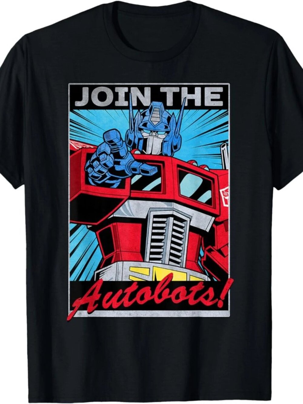 Transformers Optimus Prime Join The Autobots Retro Poster T-Shirt 79